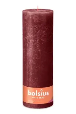 Stompkaars rustiek shine d10h30cm velvet red