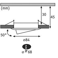 Paulmann 93447 Nova Inbouwlamp Set van 3 stuks LED LED 18 W IJzer (geborsteld) - thumbnail