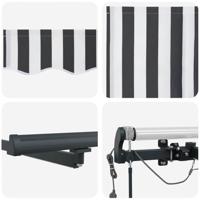 Luifel automatisch uittrekbaar LED 600x300 cm antraciet en wit - thumbnail