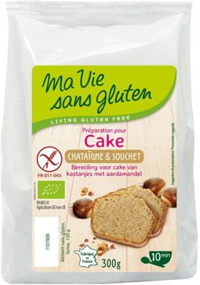 Ma Vie Sans Amandel kastanje cakemix glutenvrij bio 300 Gram