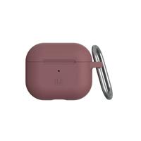 U by UAG [U] Dot Silicone Case voor de Apple AirPods 2021 Case - [Soft-Touch siliconen, karabijnhaak, Lightning connector afdekking, status LED zichtbaar, draadloos opladen compatibel] - aubergine - thumbnail