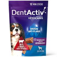 DentActiv - 12 Sticks - VETOCANIS - 12 Mini Rundvlees Mondhygiëne Sticks voor Honden 2-15kg - thumbnail