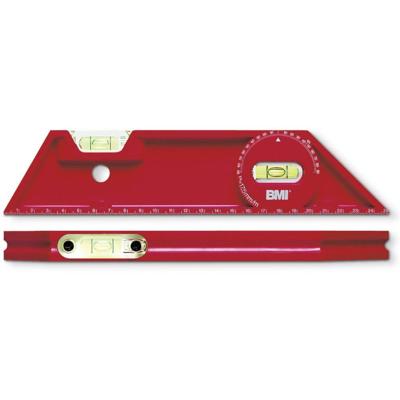 BMI Trapez-Wasserwaage Kunststoff 25cm rot mit Magnet 684025003M Waterpas Incl. magneet 0.5 mm/m