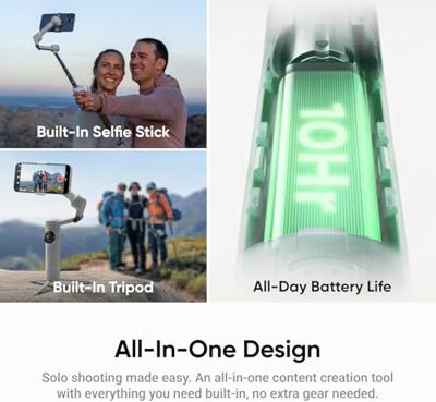 INSTA360 Flow 2 AI Tracker Bundle Stone Gray