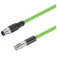 Weidmüller 2451120500 Sensor/actuator dataconnector, geassembleerd M12 Aantal polen (sensoren): 4 Stekker, recht, Bus, recht 5.00 m 1 stuk(s) - thumbnail