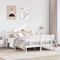 Bedframe zonder matras massief grenenhout wit 160x200 cm - thumbnail