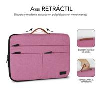 Laptoptas Subblim Air Padding 360 Grijs Roze - thumbnail