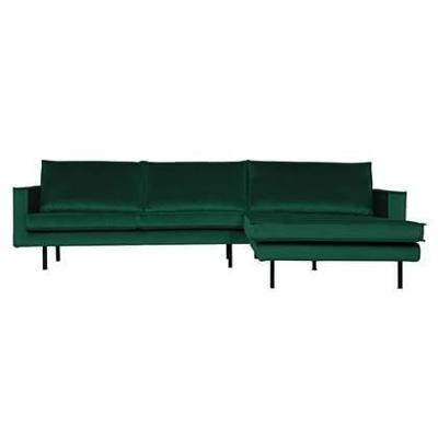 WOOOD Loungebank 'Rodeo' Rechts, Velvet, kleur Green Forest