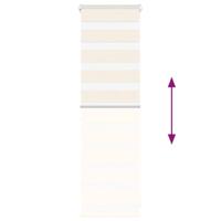 Zebra rolgordijn 45x100 cm stofbreedte 40,9 cm marmerbeige - thumbnail