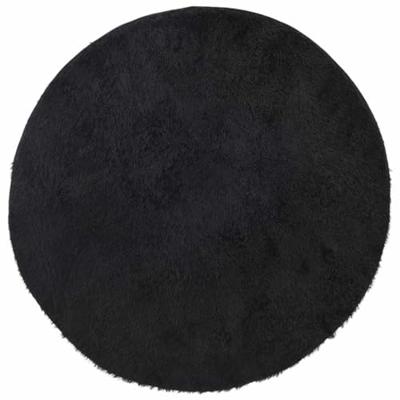 Hoogpolig vloerkleed NAVARRA 120x120 cm polyester zwart Hoogpolig vloerkleed NAVARRA 120x120 cm polyester zwart