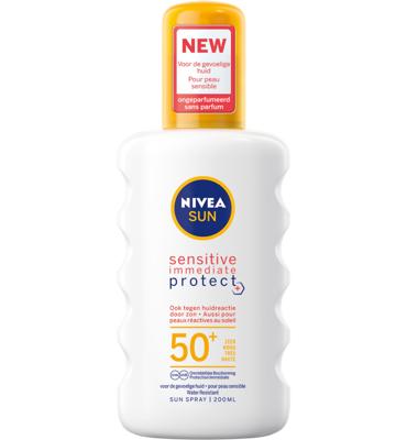 Nivea Sun Sensitive Immediate Protect Zonnespray SPF50+