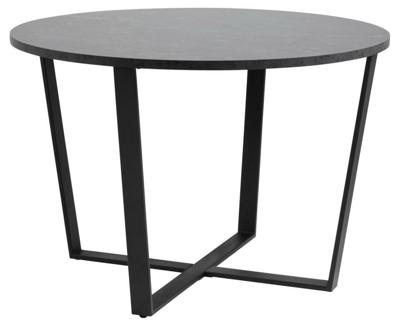 Bendt Ronde Eettafel 'Per' Ø110cm Marmerlook, kleur Zwart Bendt Ronde Eettafel 'Per' Ø110cm Marmerlook, kleur Zwart