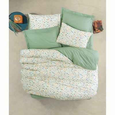 Beddengoedset - 1 dekbedovertrek 220 x 240 cm + 2 kussenslopen 60 x 60 cm - 100% katoen - Groen