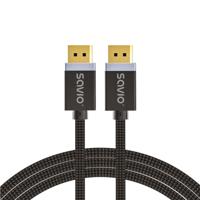 DisplayPort kabel 1 m Zwart SAVIO CL-165 - thumbnail