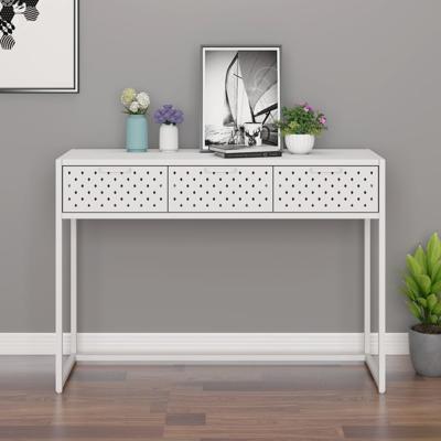 VidaXL Wandtafel 106x35x75 cm staal wit VidaXL Wandtafel 106x35x75 cm staal wit