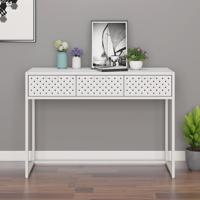 VidaXL Wandtafel 106x35x75 cm staal wit - thumbnail