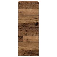 4-delig Tv-meubelset wandmontage bewerkt hout oud houtkleurig - thumbnail