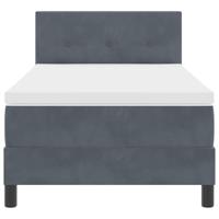 Boxspringbed met matras en LED fluweel donkergrijs 90x190 cm - thumbnail
