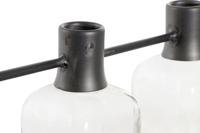 Vaas DKD Home Decor Zwart Natuurlijk Metaal Kristal Paulownia hout 49 x 11 x 27 cm (3 Onderdelen) - thumbnail