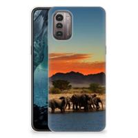 Nokia G21 | G11 | TPU Hoesje | Olifanten - thumbnail