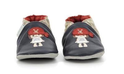 Robeez babyslofjes Pirate heart marine or | maat S