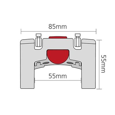 Newlooxs stuurhouder klickfix ø22-26+ø31,8mm klemmen zwart