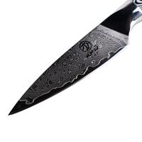Homizu Shimauma officemes - 9cm - VG-10 damascus mes|G10 - zwart-wit - thumbnail