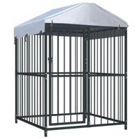 Hondenkennel voor buiten met dak 120x120x150 cm - thumbnail