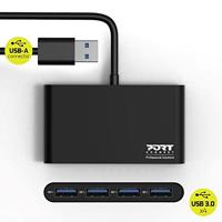 PORT Designs 900121 USB 3.2 Gen 1-hub 4 poorten Zwart - thumbnail