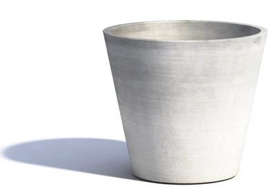 Ecopots Amsterdam kunststof bloempot Grijs/Wit - Ø 47 cm