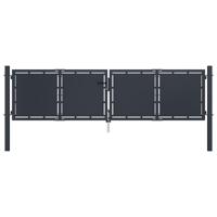 Tuinpoort staal 300x100 cm antraciet - thumbnail