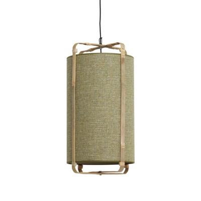 Light & Living Hanglamp 'Sendai' Jute en Bamboe, 32cm, kleur Groen
