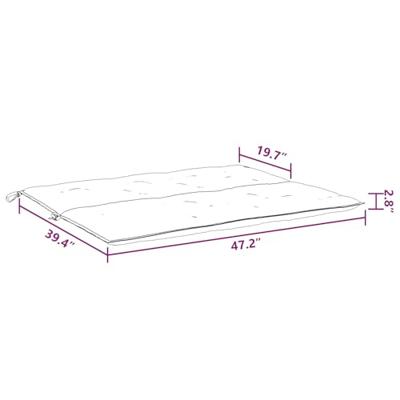 VidaXL Tuinbankkussen 120x(50+50)x7 cm oxford stof grijs