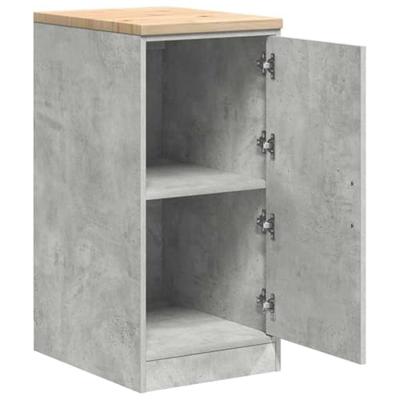 VidaXL Garagekast 40x51x85 cm massief grenenhout betongrijs