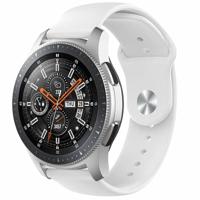 By Qubix - Compatible met Garmin Forerunner 255 - Rubberen sportband - Wit - Compatible Garmin bandje - Bandbreedte: 22mm - thumbnail