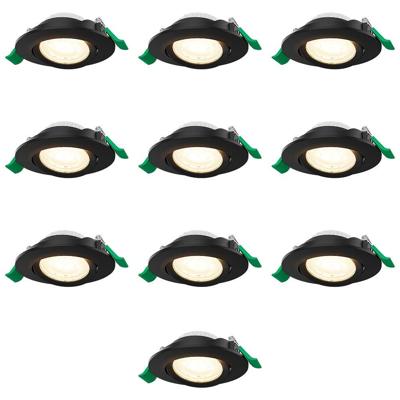 Set van 10 Prado dimbare LED-inbouwspots - 6 watt 570 lumen - CCT instelbare lichtkleur 2700K/4000K/6000K - Lage inbouwdiepte 25 mm - Rond - IP20 voor gebruik binnenshuis - Zwart Set van 10 Prado dimbare LED-inbouwspots - 6 watt 570 lumen - CCT instelbare lichtkleur 2700K/4000K/6000K - Lage inbouwdiepte 25 mm - Rond - IP20 voor gebruik binnenshuis - Zwart