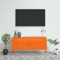 Tv-meubel 105x35x50 cm staal oranje - thumbnail