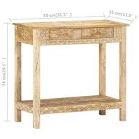 Wandtafel 80x35x74 cm massief mangohout - thumbnail