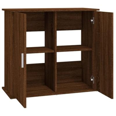 Aquariumstandaard 81x36x73 cm bewerkt hout bruin eikenkleur - thumbnail