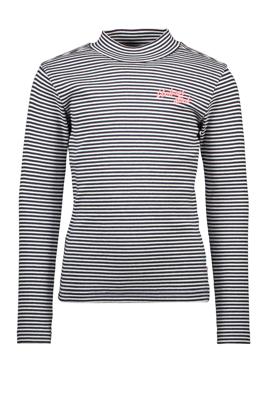 Tygo & Vito Girls Meisjes winter shirt - Longsleeve gestreept - Marine blauw
