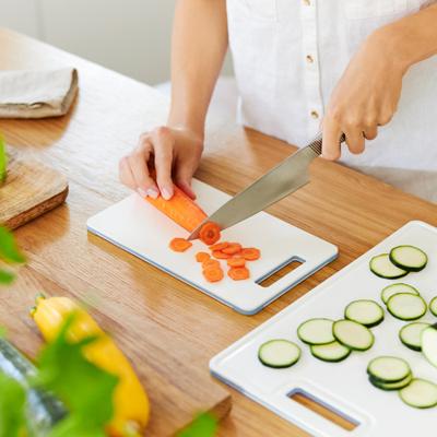 Rotho Caruba Snijplank 25x15x0.9 cm Wit/Horizon Blauw