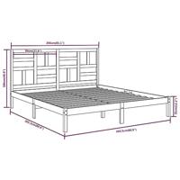 Bedframe zonder matras massief hout 200x200 cm - thumbnail