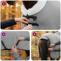 VidaXL Paardendeken volledig donkergroen 165 cm polar fleece - thumbnail