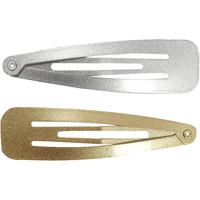 Creativ Company Haarspeld, l: 66 mm, b: 17 mm, goud, zilver, 4 stuk/ 1 doos - thumbnail