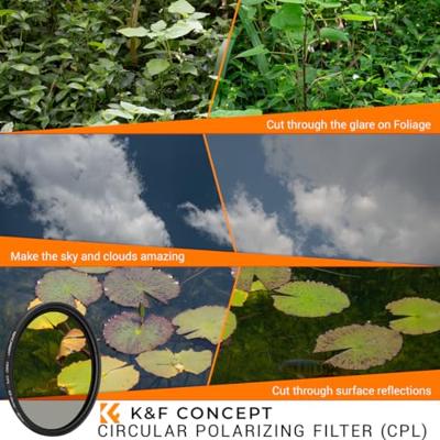 K&F Concept CPL filter Nano X 58mm polarisatiefilter met anti-reflectie coating