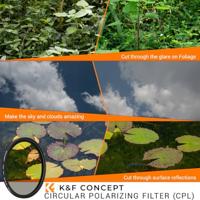 K&F Concept CPL filter Nano X 52mm - waterbestendig en kraswerend polarisatiefilter - thumbnail
