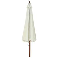 Parasol met houten paal 330 cm zandwit - thumbnail