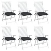 VidaXL Palletkussens 6 st 50x50x7 cm oxford stof zwart - thumbnail