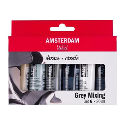 Amsterdam standard series acrylverf grijstinten set 20ml, 6dlg.