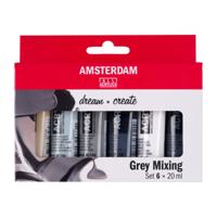 Amsterdam standard series acrylverf grijstinten set 20ml, 6dlg. - thumbnail